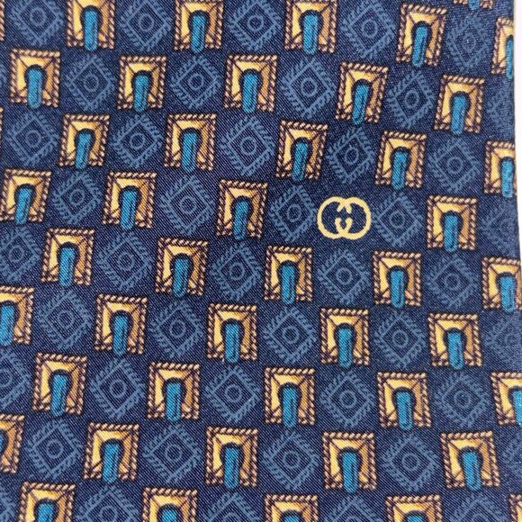 Vintage Gucci Lot Of 3 Designer Silk Ties Mad in Italy - Picture 5 of 15